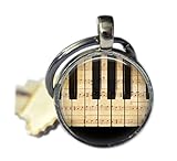  Beautiful Dandelion Klavier Schlüsselanhänger Musikinstrumente Noten Musiker Schlüssel