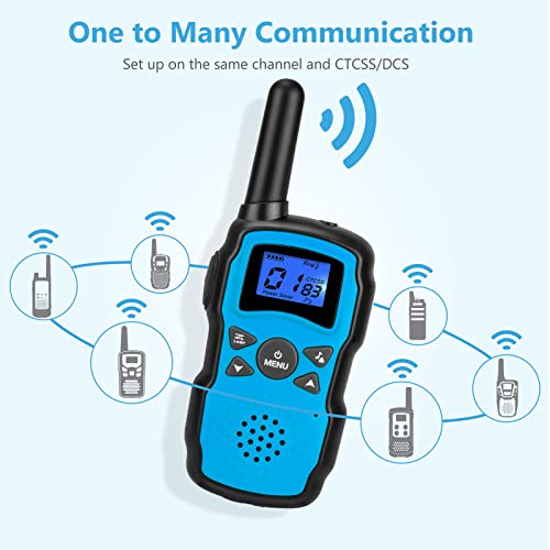 Wishouse Walkie Talkies For Kids Adults Rechargeable Long Range 4 Pack With 2 Usb Chargers 12 Batteries,Family Walky Talky,Outdoor Camping Games Indoor Toys Birthday Xmas Gift For Boys Girls Children #TOP7