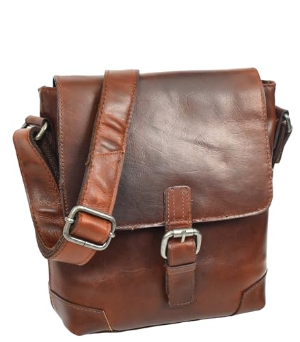 Sac bandoulière décontracté Ryder en cuir marron pour vos sorties en ville