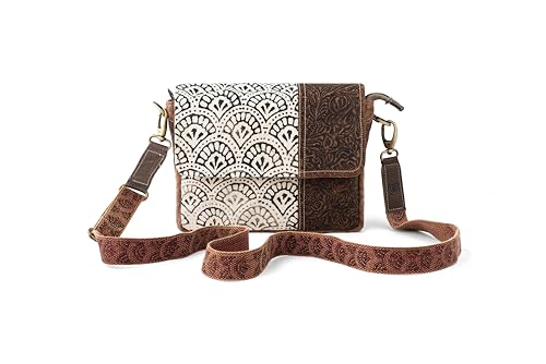 3B - Gravita Cross body Bag and Shoulder Bag | Upcycled Vintage Canvas & Leather | 2 Different Straps | Multi Pockets Bag2