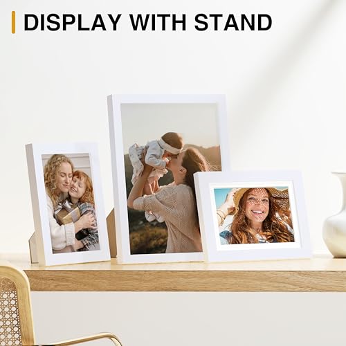 Image of Vittanly 20 Pack Picture Frames Collage Wall Decor, Gallery Wall Frame Set with 4Pcs 8x10, 8Pcs 5x7 and 8Pcs 4x6 Photo Frames, Picture Frame Set for Wall Collage or Tabletop Display, White
