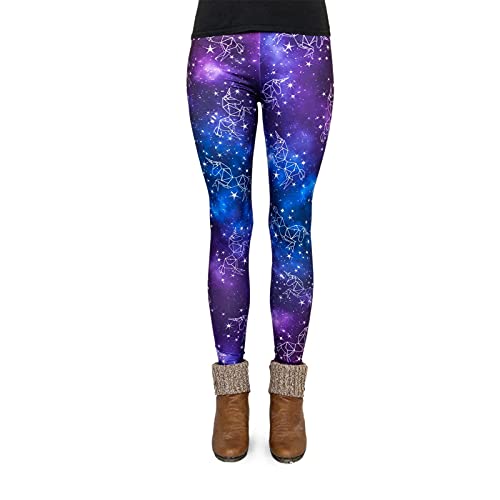 cosey Legging Licorne imprimé pour Femme (Taille Unique), Galaxy Unicorns, Taille Unique