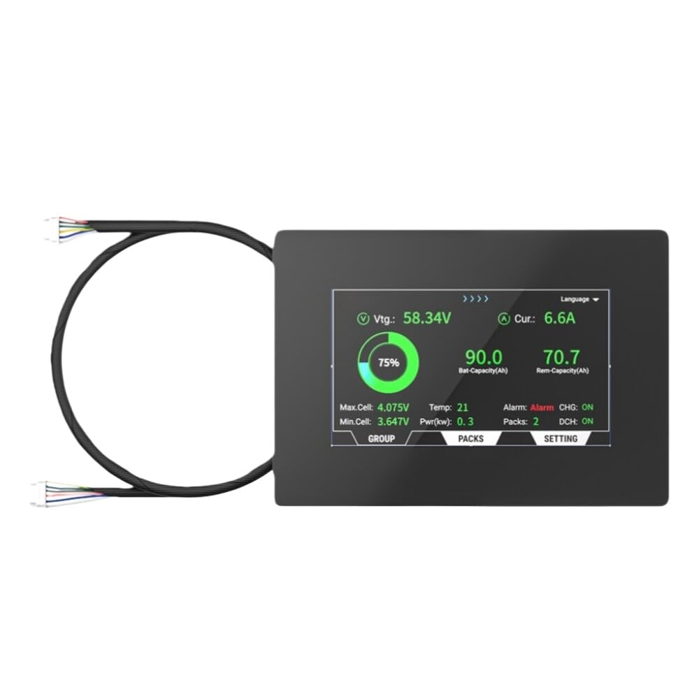 VIDOO Smart Inverter BMS Płyta Ochronna Magazynowania 2A Wydajne Aktywne Balansowanie Moduł Ochronny-4.3LCD-TTL-P(V19)