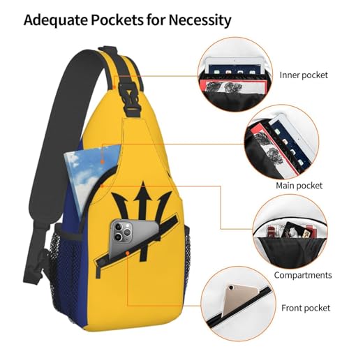 Mochila Unisex de Alta Capacidad con Diseño de Bandera de Barbados miniatura 4