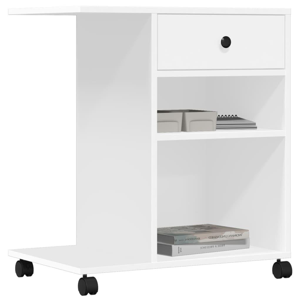 Supporto per stampante con ruote, carrello per ufficio, 60 x 40 x