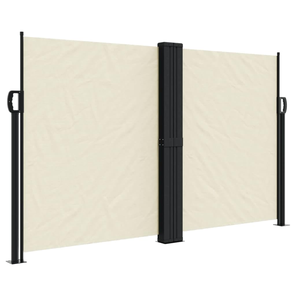 Retractable Double Side Awning, 140 x 1200 cm, poliéster crema