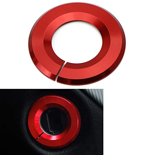 Ijdmtoy (1) Red Aluminum Key Hole Surrounding Decoration Trim Compatible With Mercedes A B C E S R Ml Gl Cla Cls Gla Glc Gle Class, Etc #TOP6