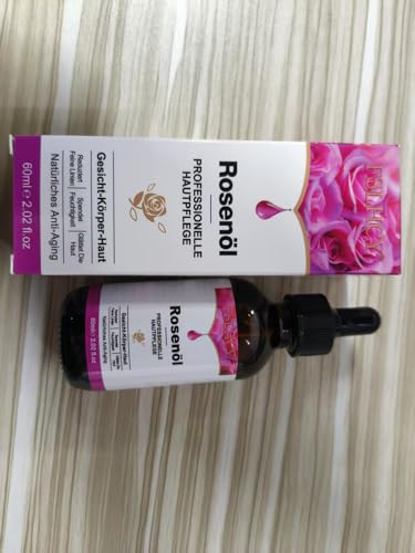 Rosenöl Gesicht 60ML Rose Oil mit Vitamin C Serum Anti-Aging-Falten Gegen dunkle Flecken und müde Haut Feuchtigkeitspflege für Gesicht, Körper, Haut Rosenöl Gesicht 60ML Rose Oil mit Vitamin C Serum Anti-Aging-Falten Gegen dunkle Flecken und müde Haut Feuchtigkeitspflege für Gesicht, Körper, Haut