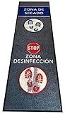 Hostelnovo – Alfombra desinfectante para Calzado – Desinfección y Secado para la Suela de Sus Zapatos – Texto en español – 1 Pieza – Medidas: 60 x 200 cm