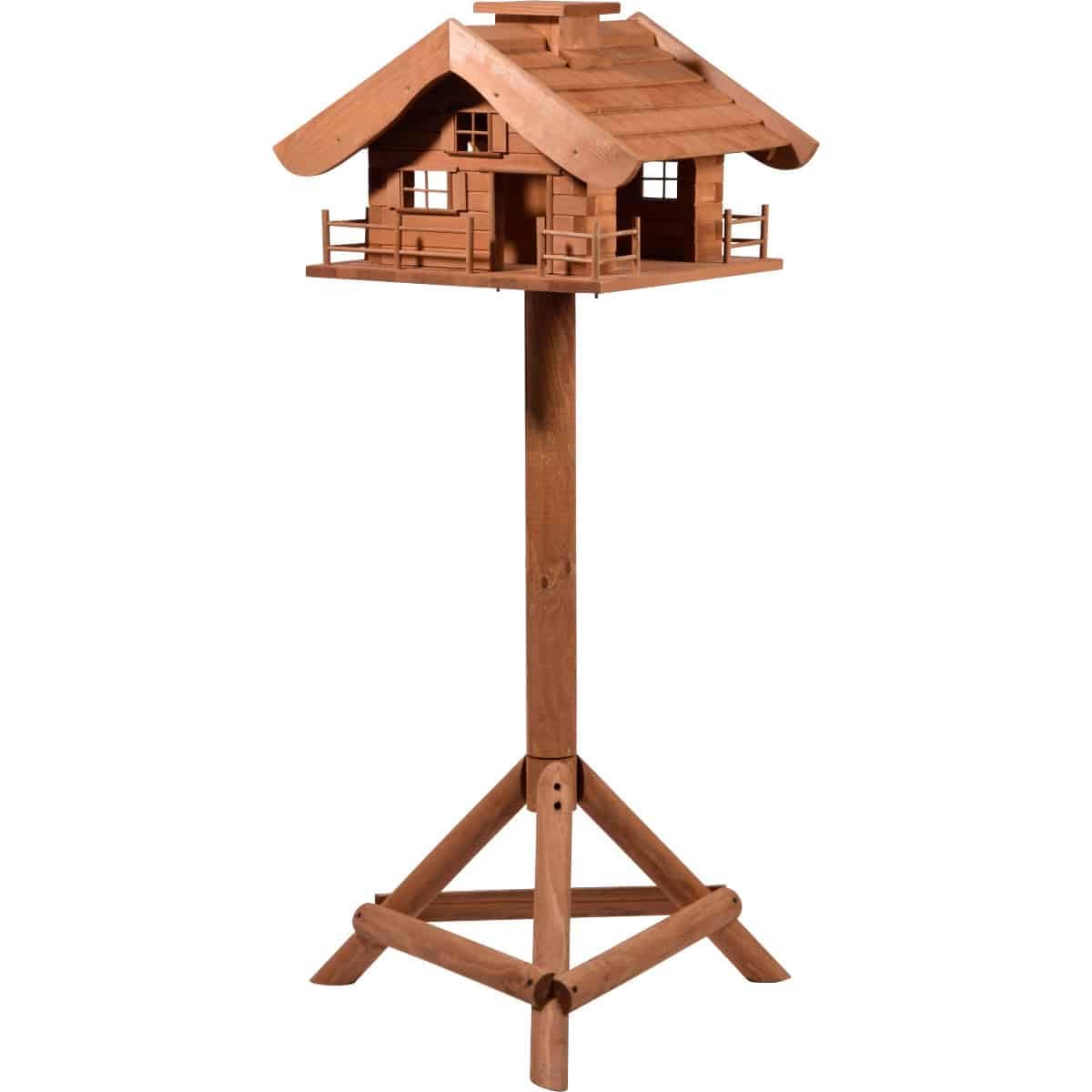 dobar 98370e - Comedero para pájaros (tamaño XL), diseño de casa de pájaros de Madera Maciza