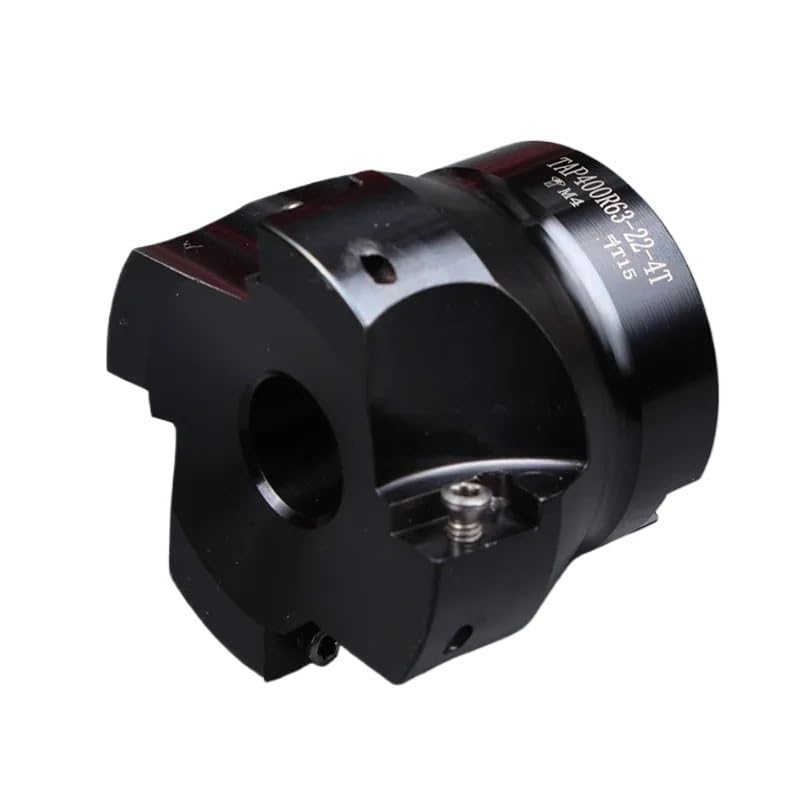 400R 90° Indexable Right Angle Face Mill, CNC Milling Cutter Fits APMT1604 Inserts, No Blades, 50-200mm for CNC Machining Center(400R-80-27-5T)