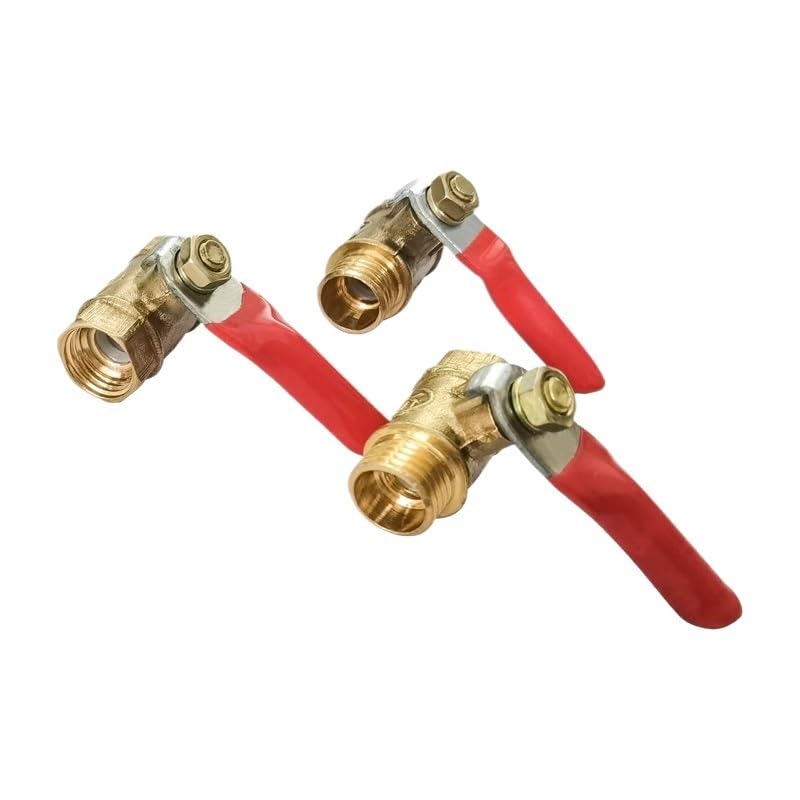 1 PCS Brass Pneumatic Connector Controller Handle 6-12MM Hose Barb Inline,Water Oil Air Gas Fuel Line Shutoff Ball Valve Pipe Fitting(Inside Outside 1-8)