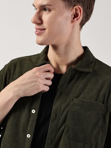 Image of Thomas Scott Men's Premium Slim Fit Oversized Corduroy Shacket