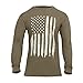 Rothco US Flag Long Sleeve T-Shirt (US, Alpha, Small, Regular, Regular, Coyote Brown)