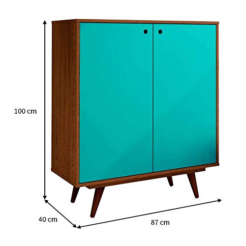 Sapateira Retrô Plus Rustik Carvalho e Verde Turquesa : Amazon.com