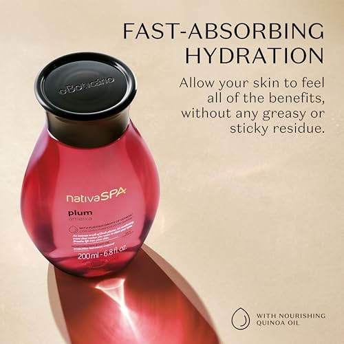 NATIVA SPA O BOTICÁRIO Nativa SPA by O Boticario Plum Body Oil, Enriched with Purified Quinoa Drops to Boost Hydration, 6.8 Ounce