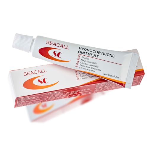 Seacall Hydrocortisone Cream for Itch Relief Soothes Eczema Dermatitis Rashes & Allergic Reactions | Fast-Acting Anti-Itch Ointment 0.7oz