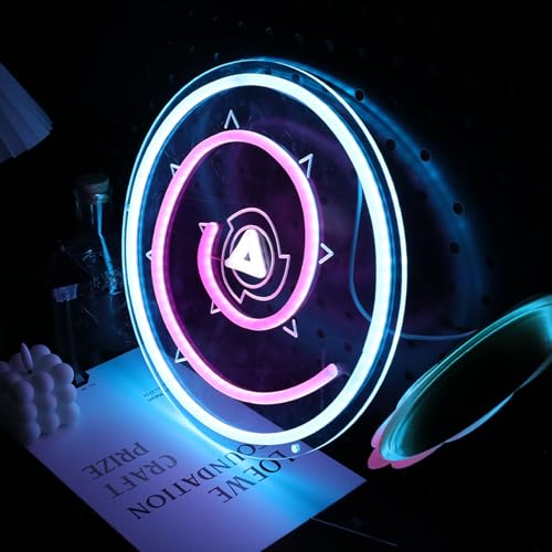 Image of Steven Rose Shield Neon Signs for Wall Decor, 11.8 * 11.8 IN, Dimmable Rose Gem Shield Neon Lights for Bedroom Decor,Crystal Gems LED Lights for Bithday Gifts, Man Cave and Best Gifts for Fans