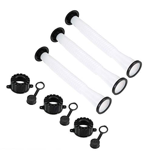 3 Sets Rubbermade Replacement Cas Can Spout & Parts KIT Blitz Old Style Gas Tank Pour Spout