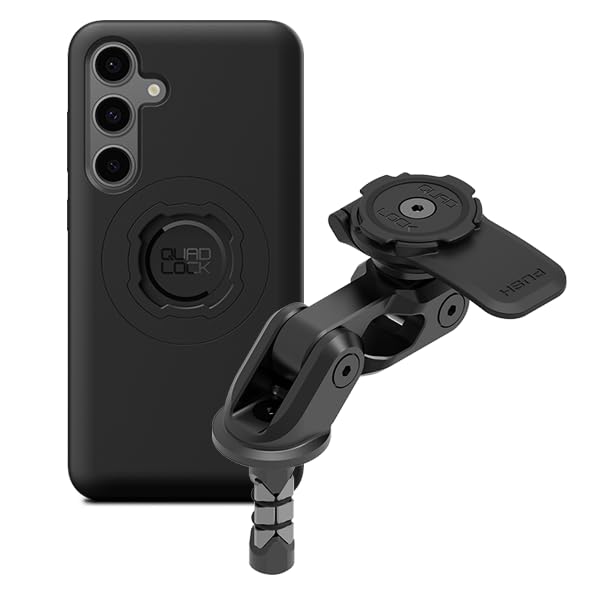 Image of Quad Lock Motorcycle Fork Stem Mount PRO Kit with Vibration Dampener and MAG Phone Case for Galaxy S24 FE