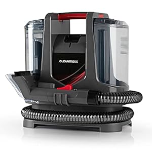CLEANmaxx Upholstery & Carpet Cleaner | Washing Vacuum Cleaner |Wet Vacuum Cleaner voor grondige reiniging | Reinigt effectief bekleding, tapijten & autostoelen [antraciet/rood]
