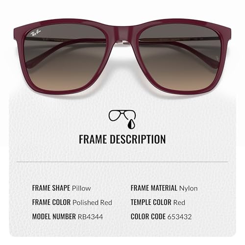 Ray-Ban RB4344 Square-Round Shaped Sunglasses for Men & Women with Official RAYBAN Eyewear Kit3