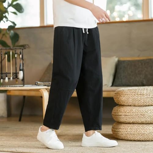 Men's Jogger Sweatpants Drawstring Streetwear Casual Trousers Male Loose Workpants4