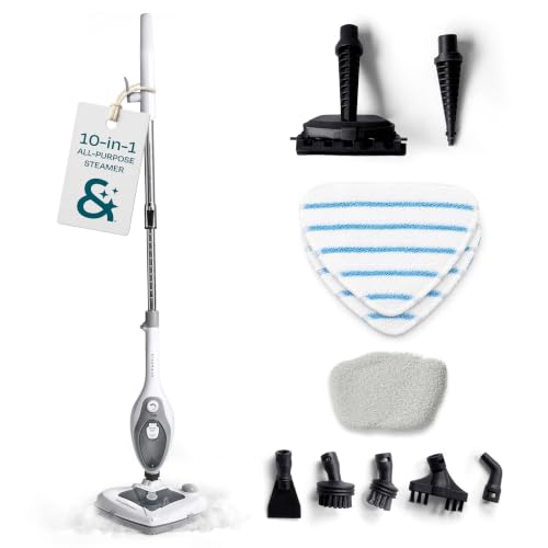 Steam & Go 10-in-1 Multi-Surface Mop and Handheld Steam Cleaner | For Hardwood...
