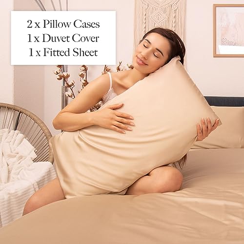 Laurel & Mason 100% Bamboo Luxury 4 Piece Duvet Set, Deluxe Bedding with 2 Pillowcases - Image 3