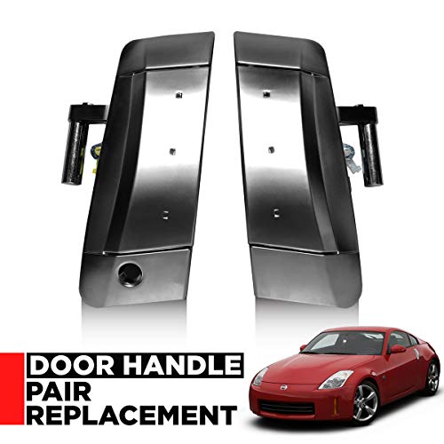 T1A Door Handle Pair Replacement for 2003-2009 Nissan 350Z 80607-CD40B 80606-CD00B Outside Exterior