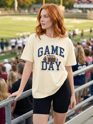 Image of Football Shirts for Women Game Day T Shirts Football Outfits