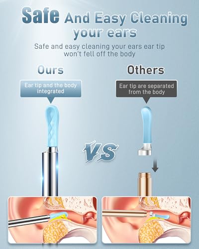 ear wax removal tool camera - ear wax removal kit - ear cleaner with camera - 1080p hd ear camera with 6 ear spoon - ear cleaner for ios amp android