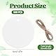 Larrel 100 Stück Weiß Geschenkanhänger,5 cm Rund Anhänger Etiketten mit 20m Hanfseil Geschenkanhänger Craft Card Geschenk Anhänger zum beschriften für Party, Handwerk, Hochzeit, Weihnachten, Verpacken