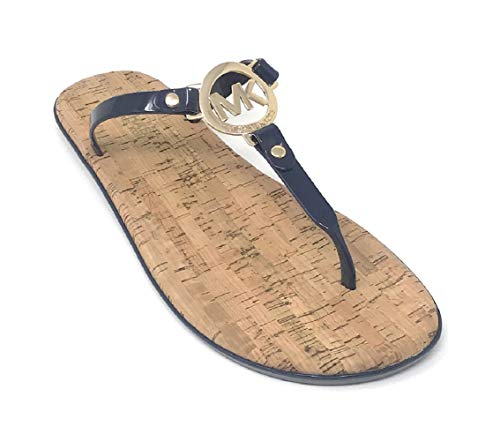 michael kors metallic flip flops