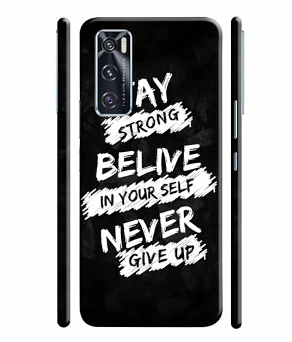Image of Stay Strong Motivation Quotes Printed Hard Back Case Cover & Compatible for Vivo V20 SE (Multicolor) - D1810