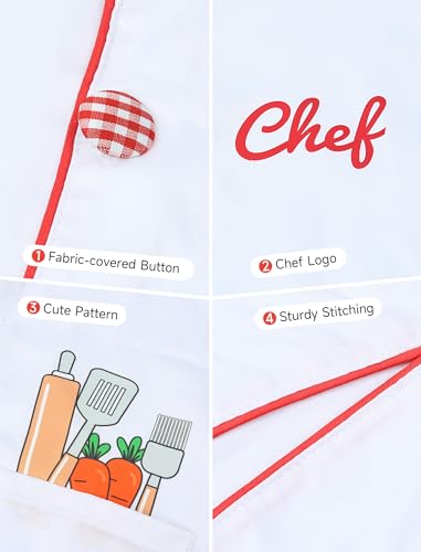 Disfraz de Chef para Niños con Sombrero miniatura 4