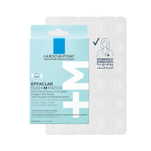 La Roche-Posay Effaclar Effaclar Duo+M 3H Invisible Pimple Patch Spot Treatment For Acne-Prone Skin 22 Patches per Pack