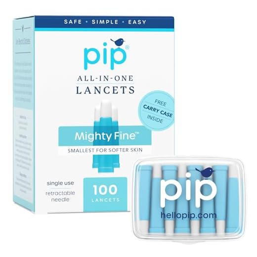 Pip 100 Lancets | All-in-One 30G-1.0mm Diabetes Safety Lancets | Ultra-Sensitive Fingerstick Testing for Blood Sugar & Ketone Monitors