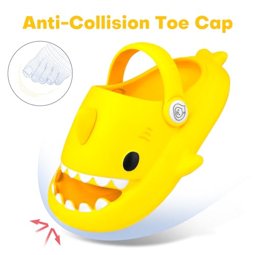 Image of Kids Shark Cloud Slides | Boys Girls Slip On Sandals | Toddler Beach Slippers | Youth Fish Flip Flops Pool Shower Shoes