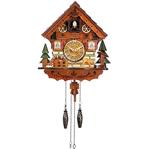 Kintrot Cuckoo Clock Handcrafted Traditional Black Forest Wood Clock Wall Decor