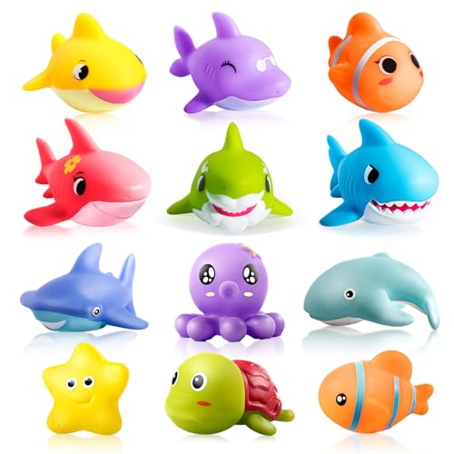 Image of Hely Cancy Bath Toys for Kids - No Hole Baby Bath Toys for 1 Year Old Infant Boys Girls Shower Water Pool Toys