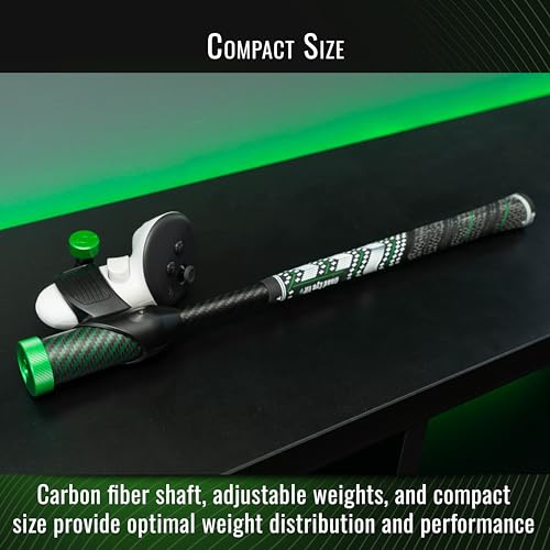 deadeyevr - drivr elite mini - golf club for virtual reality - realistic vr golf simulator handle - adjustable weighted vr golf club grip for enhanced play