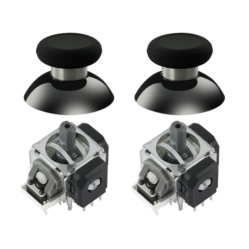 Image of New World GuliKit TMR Magnetic Joystick Replacement Kit for PS5 Dual-Sense /Dual-Sense Edge Controller,Anti-Drift Electromagnetic Stick Repair Module with Thumbstick Caps, Soldering Required-2PC