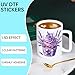 XRTHGS 12PCS/Set Lavender Cupcake UV DTF Cup Wraps Self-Adhesive Transfer Paper for Coffee Cups, Water Bottles, Laptops and Refrigerator DIY Crafts High Viscosity UV DTF Transfer Paper