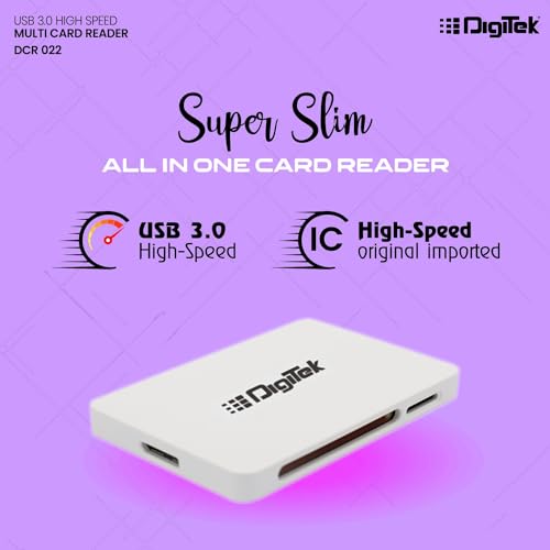 Image of DIGITEK (DCR-022) USB 3.0 High Speed Multi Card Reader, Support SDXC /SDHC /SD /Micro SDXC /Micro SD /CF Card, Support Operating System Window 7 /8 /10 or Higher, Mac OS 10.07 + Higher