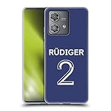 Head Case Designs Officially Licensed Chelsea Football Club Antonio Rüdiger 2020/21 Players Home Kit Group 1 Soft Gel Case Compatible with Motorola Edge 40 Neo 5G