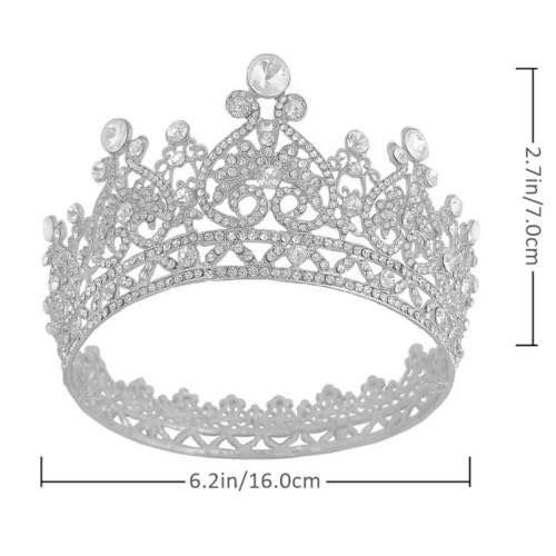 Diadema corona de plata fina para regalo de quinceañera, damas de honor y novias 2