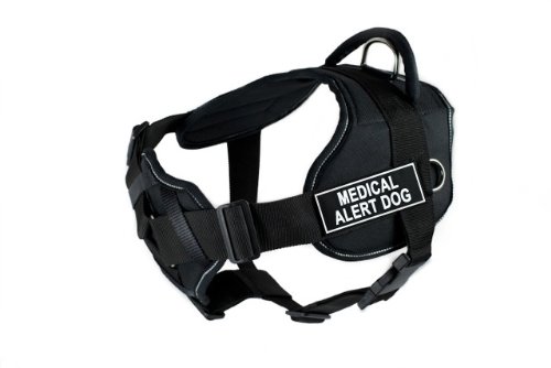 Harnais Medical Alert Dog Dean & Tyler Noir Réfléchissant Taille M