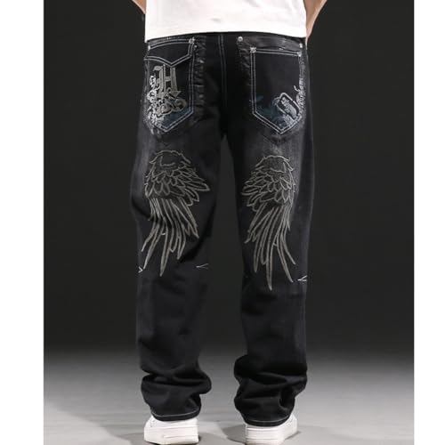Men's Baggy Jeans Y2k Straight Leg Oversized Skateboard Denim Pants Streetwear Dance Jeans3