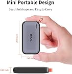 SSK portatif SSD 500GB Disques solides externes, jusqu'à 1050MB/s USB C SSD Disque dur externe USB 3.2 Gen2 pour iPhone 15/16/17Pro, Windows, Mac, Téléphones et tablettes Android
